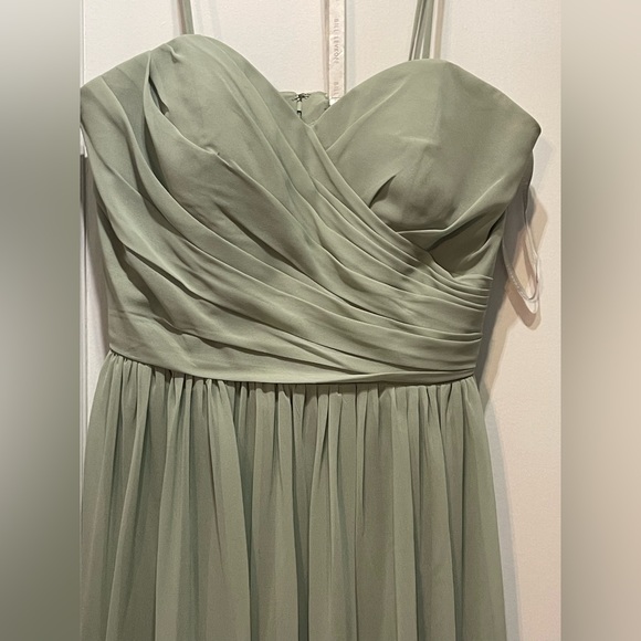 Bill Levkoff Strapless Dress - pistachio color -Size 4 - Picture 4 of 11